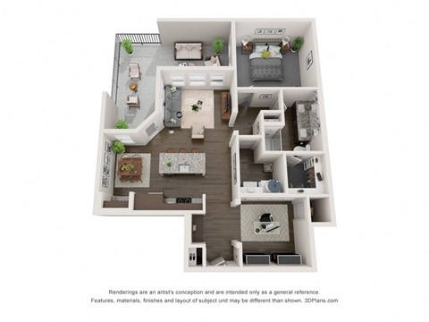 Nine 50 A11 luxury floor Plan 1 bed 1 bath